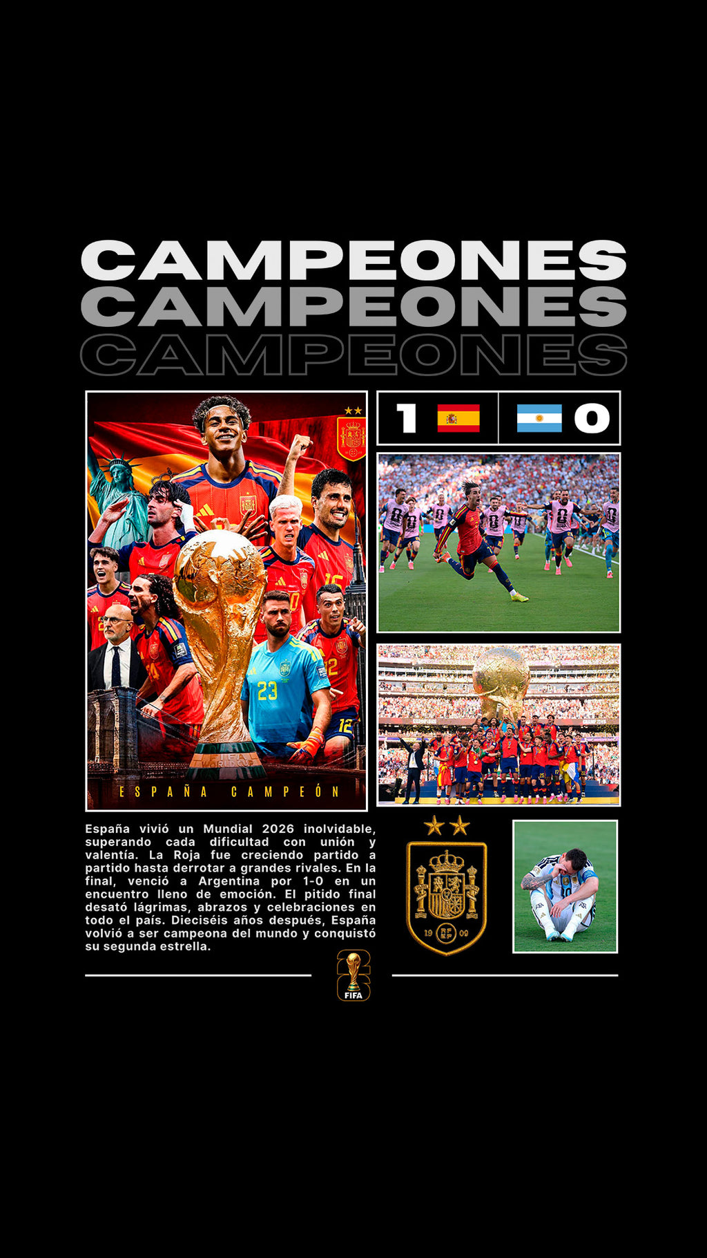 Camiseta Campeones Mundial 2026